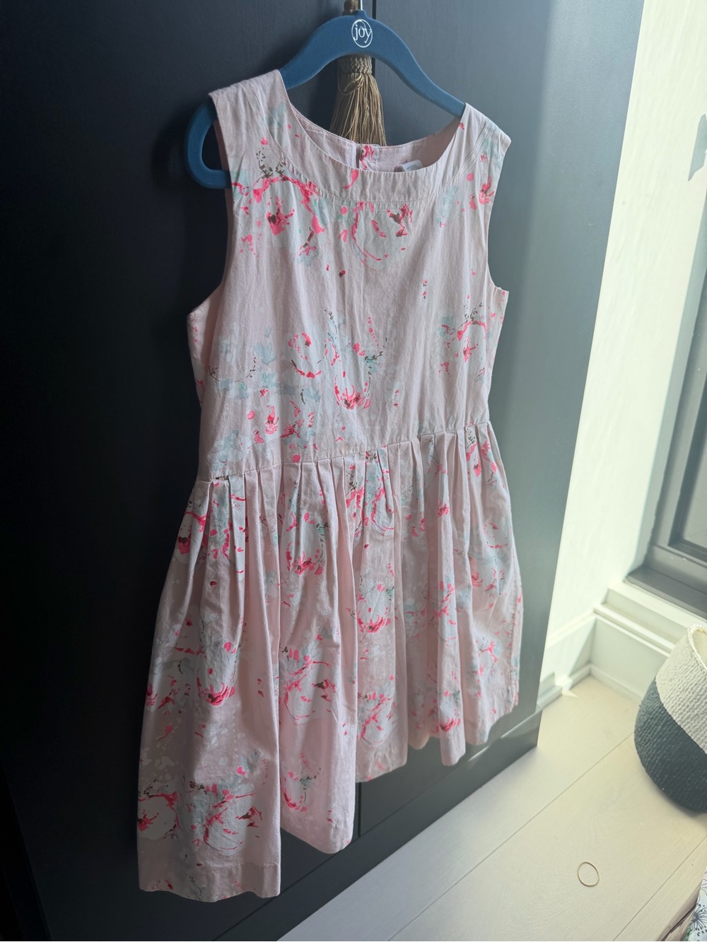 Bonpoint Pale Pink Floral Cotton Sundress